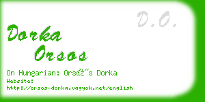 dorka orsos business card